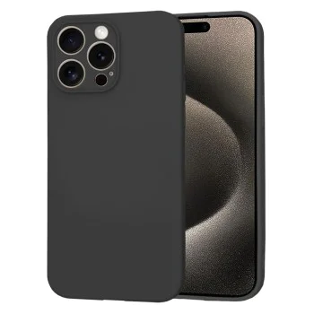 Калъф за iPhone 15 Pro Max - Techsuit - SoftFlex - Черен