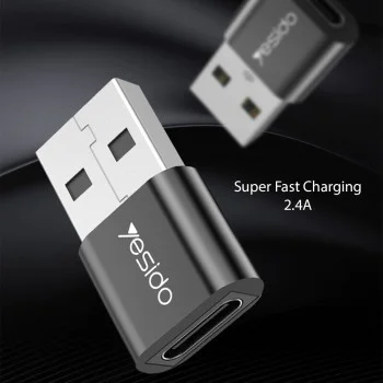 USB към Type-C 5Gbps OTG адаптер - Yesido (GS09) - черен