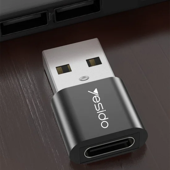 USB към Type-C 5Gbps OTG адаптер - Yesido (GS09) - черен
