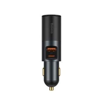 Зарядно за кола, USB, Type-C, 120 W - Baseus Share Together (CCBT-C0G) - сиво