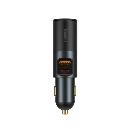 Зарядно за кола, USB, Type-C, 120 W - Baseus Share Together (CCBT-C0G) - сиво