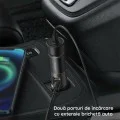 Зарядно за кола, USB, Type-C, 120 W - Baseus Share Together (CCBT-C0G) - сиво