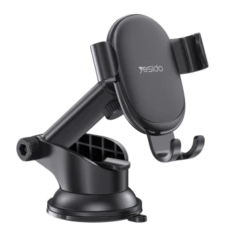 Предно стъкло / Табло за стойка за телефон за кола - Yesido Gravity Grip (C120) - Черен