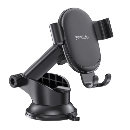 Предно стъкло / Табло за стойка за телефон за кола - Yesido Gravity Grip (C120) - Черен