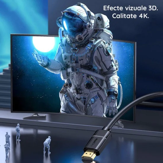 HDMI видео кабел HDMI към HDMI 4k@30Hz, 5m - Baseus (CAKGQ-D01) - черен