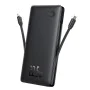 Външен USB батериен пакет, Type-C, двоен USB-C кабел, Lightning, 22,5 W, 10000 mAh - Baseus Airpow Air Lite (P10067501123-00) - черен