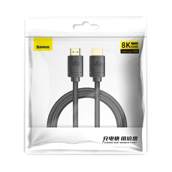 HDMI видео кабел HDMI към HDMI 8K, 1 м - Baseus (CAKGQ-J01) - черен