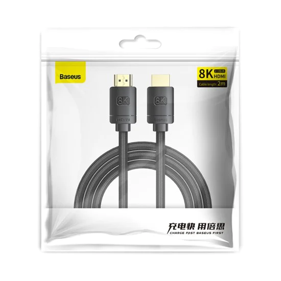 HDMI видео кабел към HDMI 8K, 2 м - Baseus (CAKGQ-K01) - черен