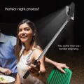Селфи стик с дистанционно управление и LED светлина, 105 см - (S05-S) - черен