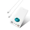 Външен батериен пакет 4x USB, Type-C, Lighting, Micro-USB, Fast Charge, 65W, 26800mAh - Baseus Amblight (P1002240222223-00) - Бял