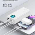 Външен батериен пакет 4x USB, Type-C, Lighting, Micro-USB, Fast Charge, 65W, 26800mAh - Baseus Amblight (P1002240222223-00) - Бял