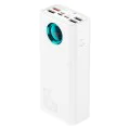 Външен батериен пакет 4x USB, Type-C, Lighting, Micro-USB, Fast Charge, 65W, 26800mAh - Baseus Amblight (P1002240222223-00) - Бял