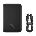 Baseus - Power Bank Mini Air (P10059002113-00) - Type-C, MagSafe зареждане, 20W, 6000mAh, с кабел Type-C, 30 см - Черен