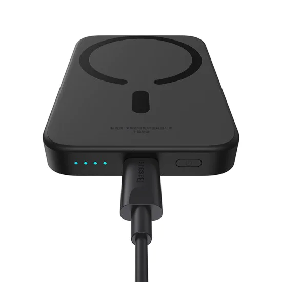 Baseus - Power Bank Mini Air (P10059002113-00) - Type-C, MagSafe зареждане, 20W, 6000mAh, с кабел Type-C, 30 см - Черен