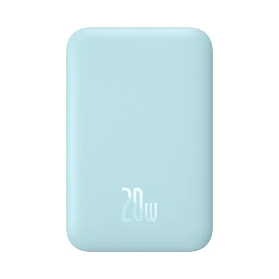 Baseus - Power Bank Mini Air (P10059002313-00) - Type-C, MagSafe зареждане, 20W, 6000mAh, с кабел Type-C, 30 см - Син