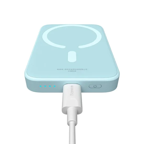 Baseus - Power Bank Mini Air (P10059002313-00) - Type-C, MagSafe зареждане, 20W, 6000mAh, с кабел Type-C, 30 см - Син