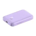 Външна батерия Type-C Type-C, безжично зареждане, 20W, 6000mAh + кабел Type-C, 30cm - Baseus Mini Air (P10059002513-00) - лилав