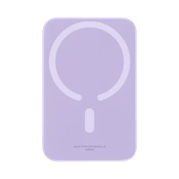 Външна батерия Type-C Type-C, безжично зареждане, 20W, 6000mAh + кабел Type-C, 30cm - Baseus Mini Air (P10059002513-00) - лилав