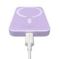 Външна батерия Type-C Type-C, безжично зареждане, 20W, 6000mAh + кабел Type-C, 30cm - Baseus Mini Air (P10059002513-00) - лилав