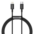Baseus - Data Cable Superior Series (CATLYS-A01) - Type-C към Lightning PD, 20W, 1m - Черен