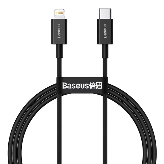 Baseus - Data Cable Superior Series (CATLYS-A01) - Type-C към Lightning PD, 20W, 1m - Черен