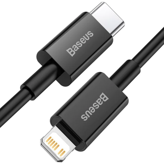 Baseus - Data Cable Superior Series (CATLYS-A01) - Type-C към Lightning PD, 20W, 1m - Черен