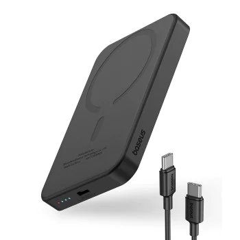 Baseus - Power Bank Mini (P10022107113-00) - Type-C, MagSafe зареждане, 20W, 5000mAh, с кабел Type-C, 30 см - Черен