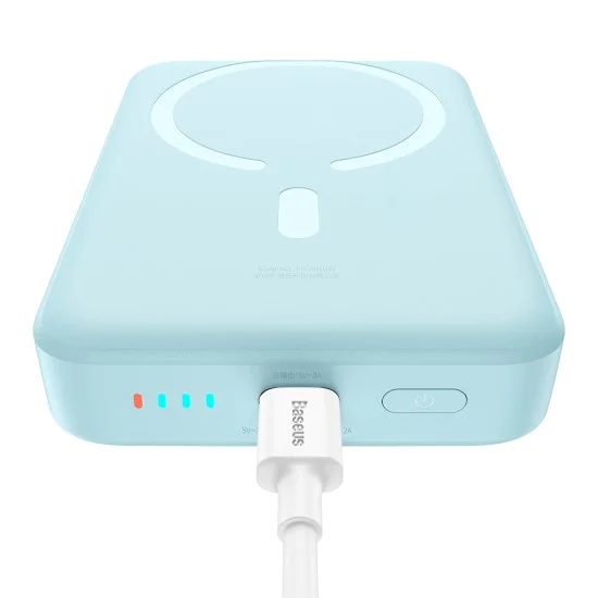 USB-C външна батерия, MagSafe, 10000mAh, 30W - Baseus Mini (PPCX110203) - син