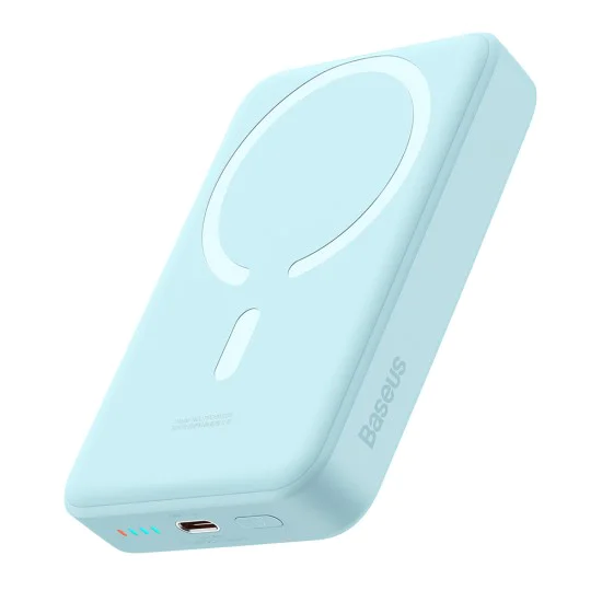 USB-C външна батерия, MagSafe, 10000mAh, 30W - Baseus Mini (PPCX110203) - син
