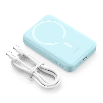 USB-C външна батерия, MagSafe, 10000mAh, 30W - Baseus Mini (PPCX110203) - син