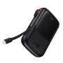 Външен пакет батерии 2x Lightning, Type-C, USB, 20W, 10000mAh + Type-C кабел, 3A - Baseus Qpow Pro (PPQD020001) - черен