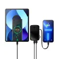 Външен пакет батерии 2x Lightning, Type-C, USB, 20W, 10000mAh + Type-C кабел, 3A - Baseus Qpow Pro (PPQD020001) - черен
