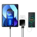 Външен пакет батерии Lightning, 2x Type-C, USB, 22,5 W, 10000 mAh + Type-C кабел, 3 A - Baseus Qpow Pro (PPQD020102) - бял