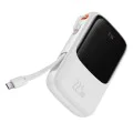 Външен пакет батерии Lightning, 2x Type-C, USB, 22,5 W, 10000 mAh + Type-C кабел, 3 A - Baseus Qpow Pro (PPQD020102) - бял