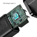 Зарядно устройство Priza, USB-C, 30W - Baseus Super Si (CCSUP-J01) - черно
