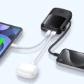 Външен батериен пакет Lightning, 2x Type-C, USB, 22.5W, 10000mAh + Type-C кабел - Baseus Qpow Pro+ (P10067101113113-00) - черен