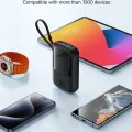 Външен батериен пакет Lightning, 2x Type-C, USB, 22.5W, 10000mAh + Type-C кабел - Baseus Qpow Pro+ (P10067101113113-00) - черен