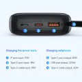 Външен батериен пакет Lightning, 2x Type-C, USB, 22.5W, 10000mAh + Type-C кабел - Baseus Qpow Pro+ (P10067101113113-00) - черен