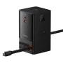 Зарядно устройство 3 x AC, USB, Type-C с кабел Type-C, 65 W, щепсел за САЩ - Baseus (PSLR000101) - черно