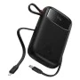 Външен пакет батерии 2x Lightning, 3x Type-C, 2x USB, 22.5W, 10000mAh + Type-C кабел, 30cm - Baseus Qpow Pro+ (P1005555003113-00) - черен