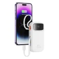 Външен пакет батерии 2x Lightning, 3x Type-C, 2x USB, 22.5W, 10000mAh + Type-C кабел, 30cm - Baseus Qpow Pro+ (P1005555003223-00) - Бял