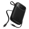 Baseus - Power Bank Qpow Pro+ (P10055002113-00) - Lightning, 2x Type-C, USB, 22.5W, 20000mAh, Кабел Type-C, 30 см - Черен