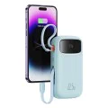 Baseus - Power Bank Qpow Pro+ (P10055002313-00) - Lightning, 2x Type-C, USB, 22.5W, 20000mAh, Кабел Type-C, 30 см - Син