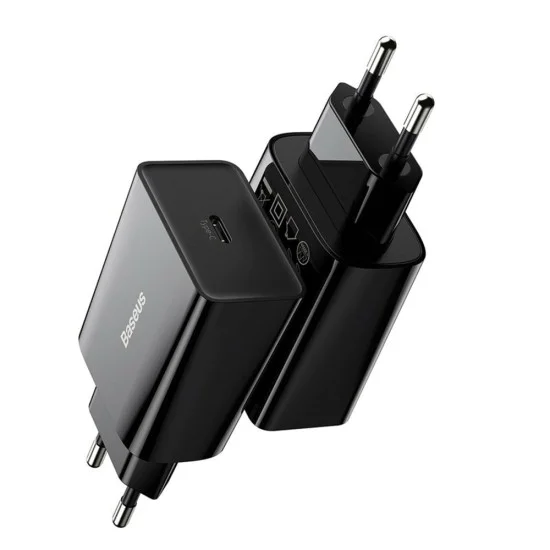 USB-C зарядно устройство, 20 W - Baseus Speed ​​Mini (CCFS-SN01) - черно