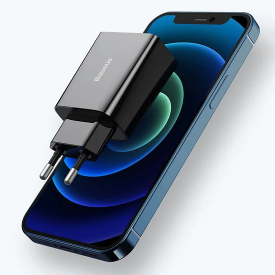 USB-C зарядно устройство, 20 W - Baseus Speed ​​Mini (CCFS-SN01) - черно