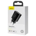 USB-C зарядно устройство, 20 W - Baseus Speed ​​Mini (CCFS-SN01) - черно