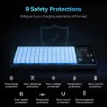 Външен пакет батерии 2x USB, Type-C, Micro-USB, 22.5W, 10000mAh + Type-C кабел, 3A, 30cm - Baseus Star-Lord (PPXJ100001) - черен