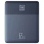 Външен батериен пакет 2x Type-C, 65W, 12000mAh + USB-C кабел - Baseus (P10063801323-00) - син