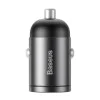 Зарядно за кола тип C, бързо зареждане, 30 W - Baseus Tiny Star Mini (C00035000817-Z2/VCHX-B0G) - Космическо сиво