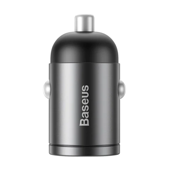 Зарядно за кола тип C, бързо зареждане, 30 W - Baseus Tiny Star Mini (C00035000817-Z2/VCHX-B0G) - Космическо сиво